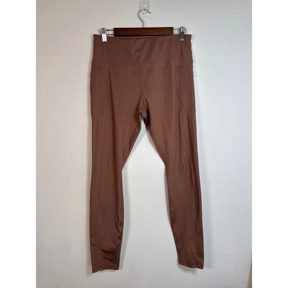 Avia Women’s High Rise Brown Athletic Leggings Size L 12-14